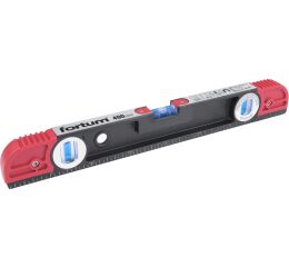 FORTUM vodováha kovová s magnety, 400mm, 3libely (1x360°otočná) (4783544)