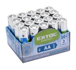 EXTOL baterie zink-chloridové, 20ks, 1,5V AA (R6) (42003)