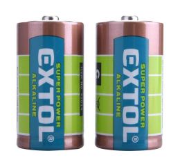 EXTOL baterie alkalické, 2ks, 1,5V C (LR14) (42014)