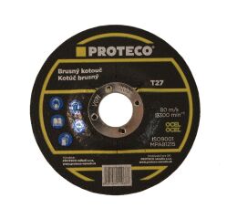 PROTECO 10.20-B-125-64 kotouč brusný 125x6.4x22.2mm, zvýšený střed, ocel (10.20-B-125-64)