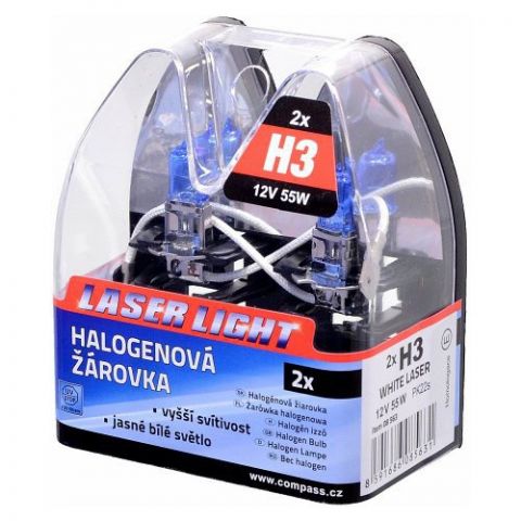 Žárovka 12V  H3  55W Pk22s WHITE LASER  2ks (08563)