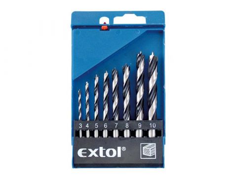 EXTOL vrtáky do dřeva, sada 8ks, 3-10mm, leštěné, EXTOL CRAFT (1142)