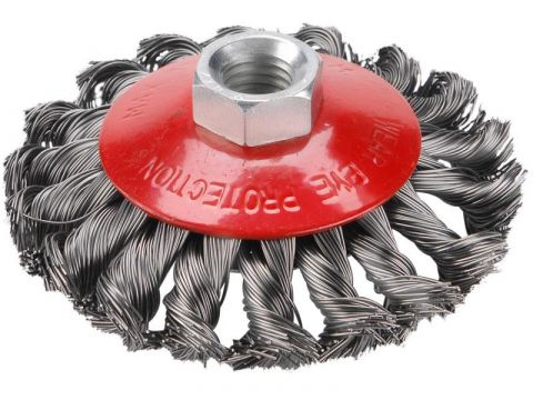 EXTOL kartáč miskový copánkový, O 100mm, vlnitý drát S 0,5mm, M14x2mm, EXTOL CRAFT (17012)