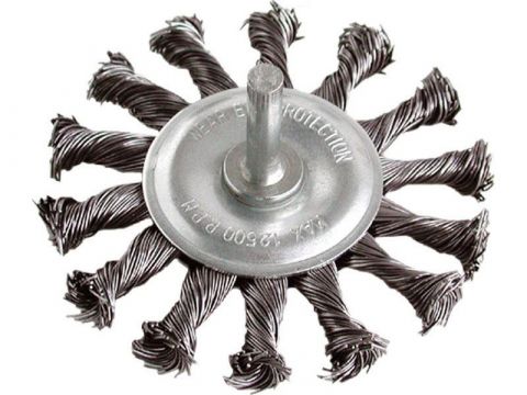 EXTOL kartáč okružní copánkový, O 75mm, vlnitý drát S 0,5mm, stopka 6mm, EXTOL CRAFT (17039)
