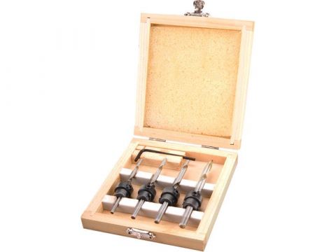 EXTOL vrtáky s dorazem a zahlubovacím kroužkem, sada 4ks, 3-4-5-6mm, délka 76-94mm, do dřeva (20206)