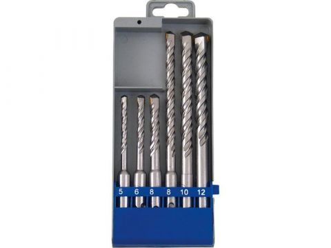 EXTOL vrták SDS PLUS příklepový do betonu, sada 6ks, 5, 6, 8x110mm, 8, 10, 12x160mm, dvojitá šroubovice, EXTOL CRAFT (23901)