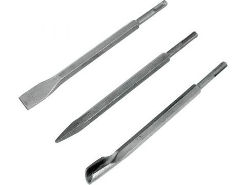 EXTOL sekáče SDS PLUS, sada 3ks, plochý 250x14mm, šířka hrotu 20mm,špičatý 250x14mm, drážkovací 250x14mm, EXTOL CRAFT (23950)