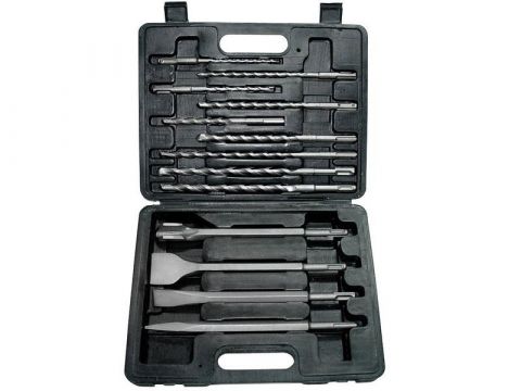 EXTOL vrtáky a sekáče SDS PLUS, sada 13ks, 4xsekáč: 250mm: plochý 20 a 40mm, špičatý, drážkovací, 9xvrták: 6, 8, 10x160mm, 8, 10