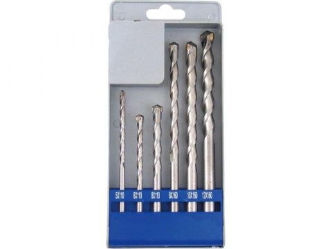 EXTOL vrtáky příklepové do betonu, sada 6ks, 5, 6, 8x110mm, 8, 10, 12x160mm, EXTOL CRAFT (25048)