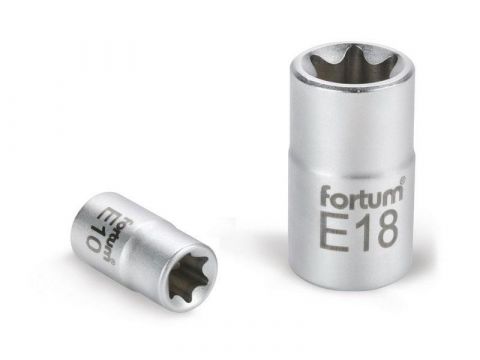 FORTUM hlavice nástrčná vnitřní TORX, 1/2', E24, L 38mm, 61CrV5, FORTUM (4700705)