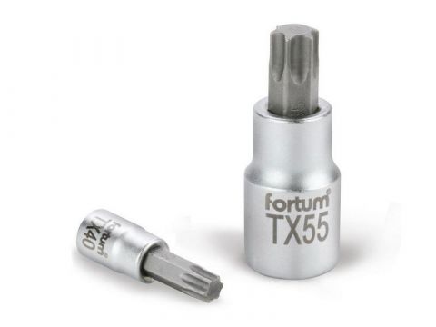 FORTUM hlavice zástrčná TORX, 1/2', TX30, L 55mm, CrV/S2, FORTUM (4700723)