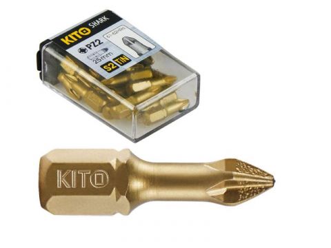 KITO hroty, sada 20ks, PH 3x25mm, S2/TiN, KITO (4820113)