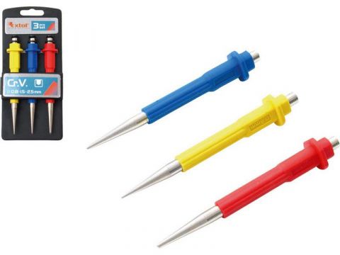 EXTOL důlčíky, sada 3ks, 0.8, 1.5, 2.5mm, CrV, EXTOL PREMIUM (8801810)