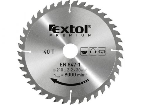 EXTOL kotouč pilový s SK plátky, 200x2,2x30mm, 24T, šířka SK plátků 3,2mm, EXTOL PREMIUM (8803230)