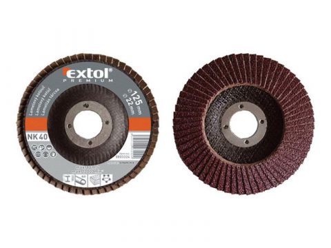 EXTOL kotouč lamelový šikmý, P80, 115mm, sklotextilní podložka, korund, EXTOL PREMIUM (8803308)