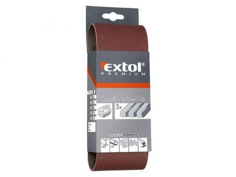 EXTOL Brusný pás, bal. 3ks, P120, 75x533mm, EXTOL PREMIUM (8803532)