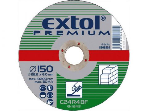 EXTOL kotouč brusný na kámen, 180x6,0x22,2mm, EXTOL PREMIUM (8808808)