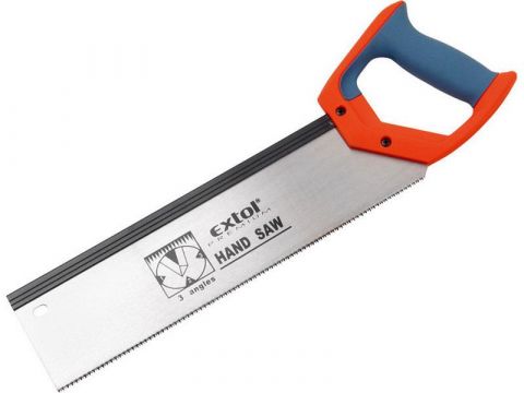 EXTOL pila na dřevo čepovka, 350mm, 12zubů na 25mm, erg.rukojeť-tvrdý plast + povlak z měkké gumy, magn.ochran.lišta, trojbrouše