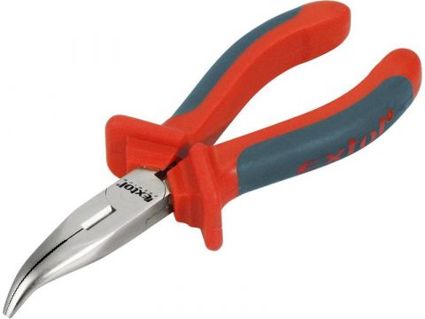 EXTOL kleště půlkulaté zahnuté, 160mm, antikorozní povrchová úprava, rukojeť měkčená protiskluzovou TPR gumou, EXTOL PREMIUM (88