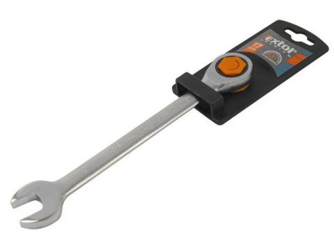 EXTOL klíč ráčnový očko/plochý, 19mm, ráčna 72 zubů, CrV, EXTOL PREMIUM (8816119)