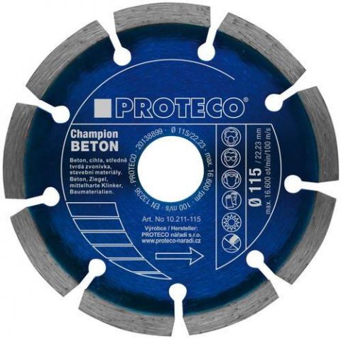 PROTECO Diamantový segmentový kotouč PROTECO BETON CHAMPION 125mm (10.211-125)