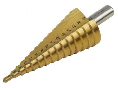 EXTOL vrták stupňovitý, stupňování po 3mm, 13 otvorů, průměr stopky 13mm, délka 107mm, TiN, EXTOL CRAFT (20057)
