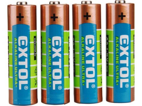 EXTOL baterie alkalické EXTOL, 4ks, 1,5V AA (LR6) (42011)