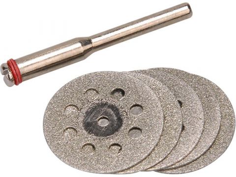 EXTOL kotouče diamantové na přímou brusku, sada 5ks, průměr dříku 3,2mm, EXTOL CRAFT (73421)