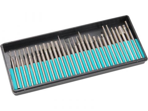 EXTOL diamantová brusná tělíska, sada 30ks, průměr dříku 3,2mm (73420)