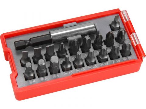 EXTOL hroty, sada 20ks, magnetický držák hrotů, CrV, EXTOL PREMIUM (8819640)