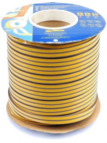 TOYA Těsnění do oken a dveří samolepící 9x4mm TYP E hnědé 150M (TO-76765)