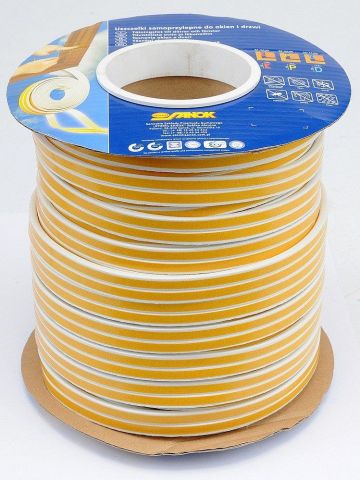 TOYA Těsnění do oken a dveří samolepící 9x5,5mm TYP P bílé 100M (TO-76756)