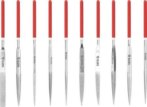 YATO Sada pilníků jehlových diamantových 4 x 160 mm 10 ks 50 mm (YT-6151)