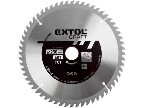 EXTOL kotouč pilový s SK plátky, 250x1,8x30mm (19113)