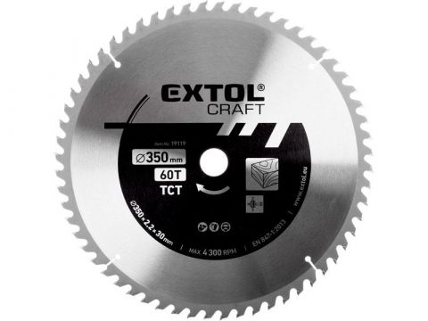 EXTOL kotouč pilový s SK plátky, 350x2,2x30mm (19119)