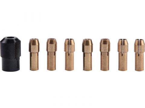 EXTOL kleštiny, sada 8ks, Ř1-1,6-2-2,3-3-2x3,2mm, hlavice M8x0,75 (404191)