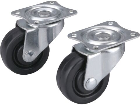 EXTOL kolečka otočná z tvrdé pryže, sada 2ks, průměr 40mm (956011)