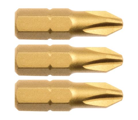 FORTUM-KITO hrot křížový sada 3ks, PH 1x25mm, S2-Titan. úprava, FORTUM-KITO, hrot křížový sada 3ks, PH 1x25mm, S2-Titan. úprava,