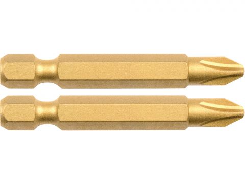 FORTUM-KITO hrot křížový sada 2ks, PH 2x50mm, S2-Titan. úprava, FORTUM-KITO, hrot křížový sada 2ks, PH 2x50mm, S2-Titan. úprava,