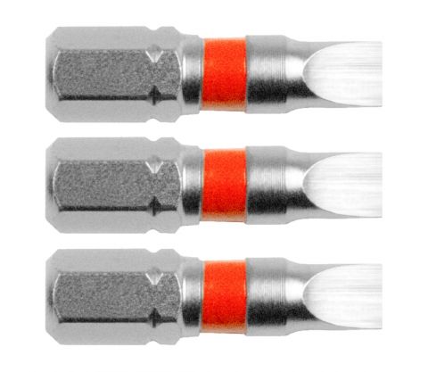 FORTUM-KITO hrot plochý sada 3ks, 6x25mm, S2, FORTUM-KITO, hrot plochý sada 3ks, 6x25mm, S2, FORTUM-KITO, S2 (4741106)