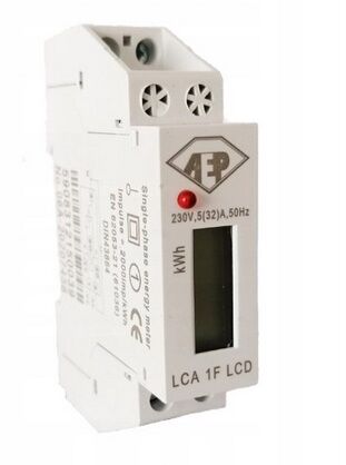 AEP Elektromer AM 001L 1fáz. DIN LCD 230V 5 (32A) 50hz (LCA 1F LCD)