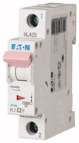 Jistic PL7-B2/1 jistič 1-p, B, 2A, 10kA (264839)