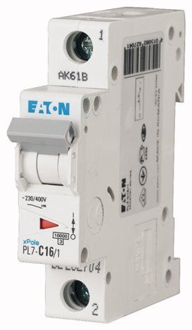 EATON Jistic PL7-C16/1 jistič 1-p, C, 16A, 10kA (262704)