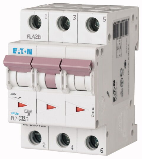 EATON Jistic PL7-C32/3 jistič 3-p, C, 32A, 10kA (263412)