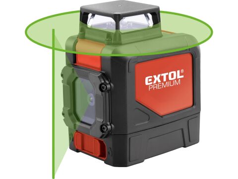 EXTOL laser zelený liniový, křížový samonivelační (8823307)