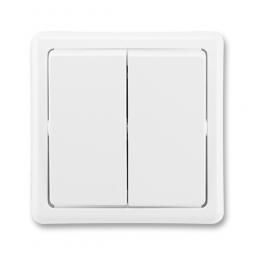 SEZ Vypínač č.6+6 bílý šroub. 02108 (DS122BP-5B)