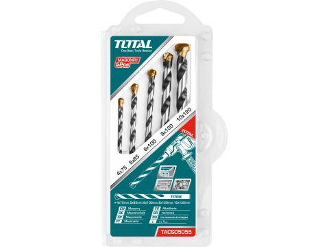 TOTAL vrtáky do betonu sada 5ks (TACSD5055)
