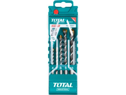 TOTAL vrtáky do zdiva sada 5ks, industrial (TACSD5051)