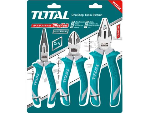 TOTAL kleště, sada 3ks, industrial, CrV (THT2K0301)