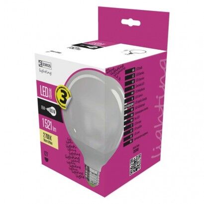 EMOS LED žárovka Classic Globe 18W E27 teplá bílá 1525733210 (ZQ2180)